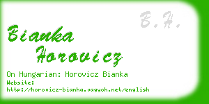 bianka horovicz business card